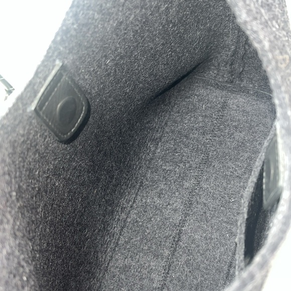 Graf Lantz Large Charcoal Gray Merino Felt Wool Raindrop Shoulder Tote Bag - Picture 13 of 14